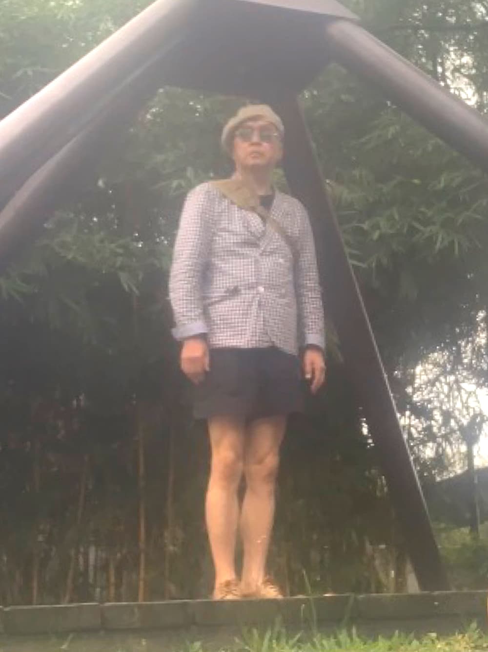 「トラッド、ハーフパンツ、旅行、台湾、WEAR文芸部」｜「ティラピア？のアイテム（その他、その他）」を使った、でゑさん（メンズ・175cm）の春コーディネートの1枚目の写真