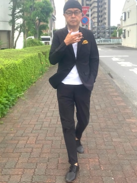 「WEAR文芸部」｜「アイテム（スーツジャケット）」を使った、でゑさん（メンズ・175cm）の春コーディネート