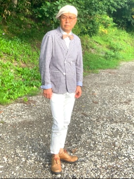 「TAKEO KIKUCHI（タケオキクチ）のアイテム（その他）」を使った、でゑさん（メンズ・175cm）の夏コーディネート
