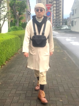 「niko and...（ニコアンド）のアイテム（ノーカラージャケット）」を使った、でゑさん（メンズ・175cm）の秋コーディネート