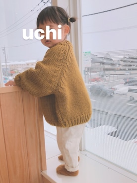 「BRANSHES（ブランシェス）のアイテム（パンツ）」を使った、uchiさん（レディース・152cm）の冬コーディネート