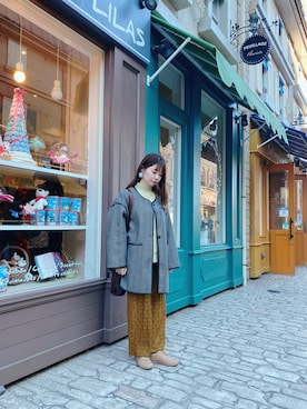 「tiptop（ティップトップ）のアイテム（その他アウター）」を使った、na..☆さん（レディース・158cm）の秋コーディネート