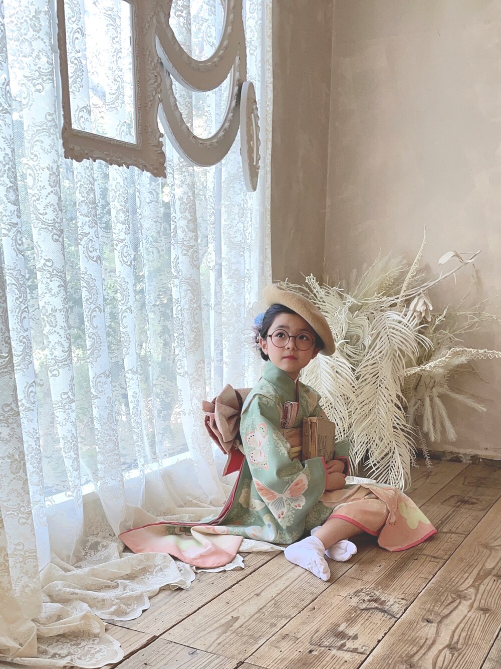 「七五三、七五三前撮り、7歳」｜「お参りのアイテム（その他、その他）」を使った、RIOさん（キッズ・120cm）の秋コーディネートの1枚目の写真