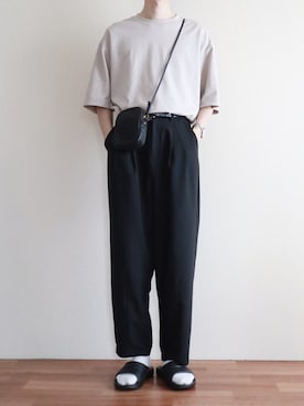 「UNIQLO U」｜kitsuneさん（メンズ・182cm）の夏コーディネート