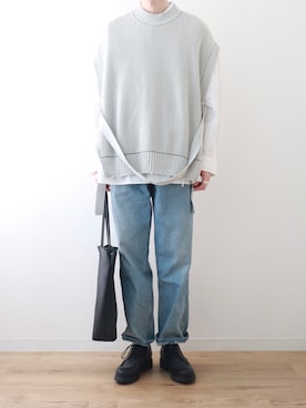 「SLOW（スロウ）のアイテム」を使った、kitsuneさん（メンズ・182cm）の春コーディネート