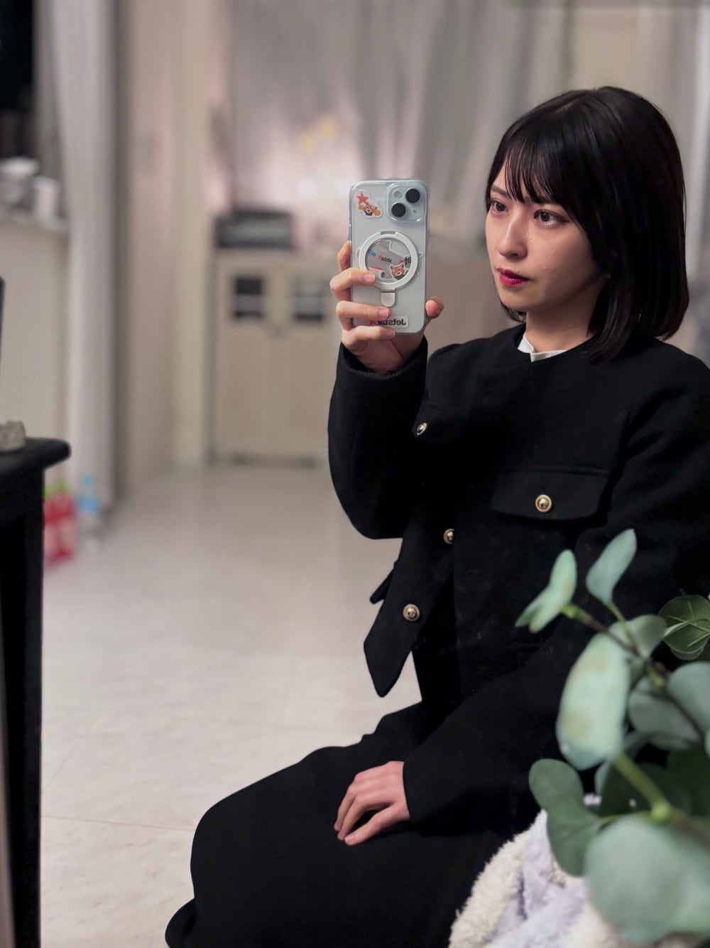 「シンプルコーデ、オールブラック、お出かけコーデ、オトナ女子、キレイめ、きれいめ、きれいめコーディネート、おしゃれさんと繋がりたい、黒、シンプル、ZARA、今日のメイク、ジャケット」｜「ZARAのアイテム（ジャケット/アウター、ブラック系）」を使った、tamaさん（レディース・162cm）の春コーディネートの1枚目の写真