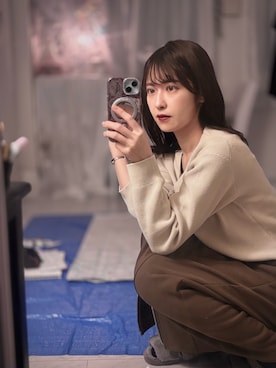 「GUコーデ」｜「アイテム（スカート）」を使った、tamaさん（レディース・162cm）の冬コーディネート