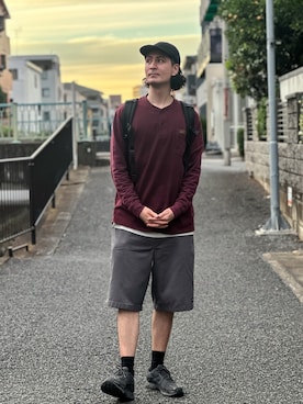 「アイテム（キャップ）」を使った、キアヌ/ Keanuさん（メンズ・186cm）の秋コーディネート