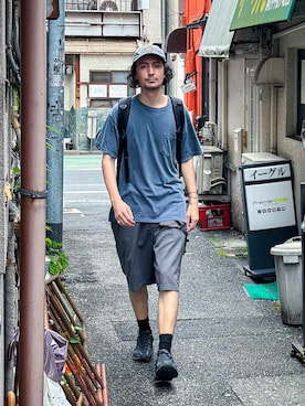 「アイテム（チノパンツ）」を使った、キアヌ/ Keanuさん（メンズ・186cm・20代）の夏コーディネート