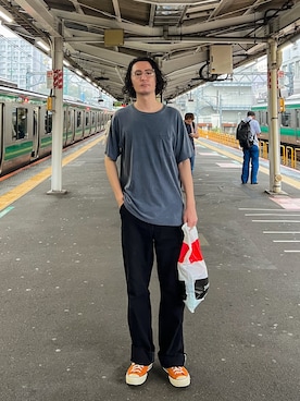 「アイテム（パンツ）」を使った、キアヌ/ Keanuさん（メンズ・186cm）の秋コーディネート
