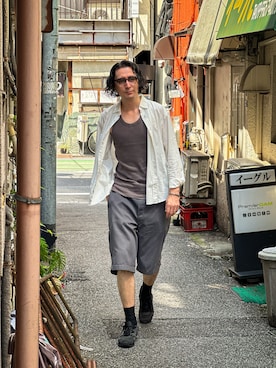 「アイテム（パンツ）」を使った、キアヌ/ Keanuさん（メンズ・186cm）の夏コーディネート