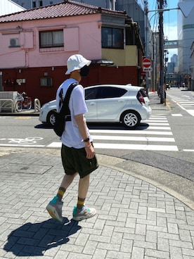 「palace」｜「アイテム（帽子）」を使った、TTY®︎さん（メンズ・174cm）の夏コーディネート