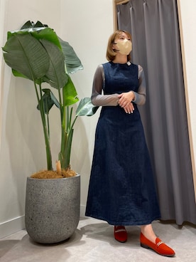 「アイテム（ローファー、オレンジ系）」を使った、WA ORientalTRaffic mozoワンダーシティ店さん（レディース・160cm）の秋コーディネート