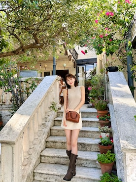 「LILY BROWN（リリーブラウン）のアイテム（ブーツ）」を使った、末永みゆさん（レディース・162cm）の秋コーディネート