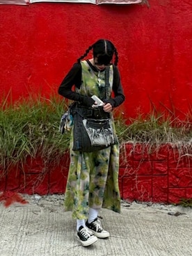 「アイテム（ワンピース）」を使った、年金さん（レディース・156cm）の秋コーディネート