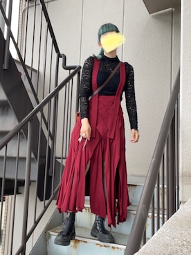 「H&M（エイチ・アンド・エム）のアイテム（ブーツ）」を使った、年金さん（レディース・156cm）の夏コーディネート