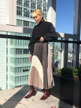 Shoko Horikawaさん（レディース・165cm）の冬コーディネート