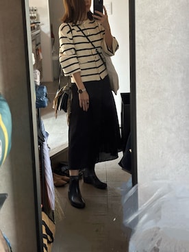 「no brand（ノーブランド）のアイテム」を使った、Yuki Katagiriさん（レディース・160cm）の秋コーディネート