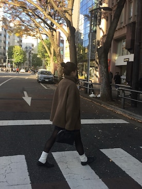 「アイテム（スリッポン）」を使った、ｍｏｅさん（レディース・160cm）の秋コーディネート