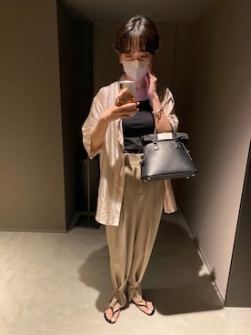 「Acne Studios（アクネストゥディオズ）のアイテム（トップス）」を使った、ｍｏｅさん（レディース・159cm）の夏コーディネート