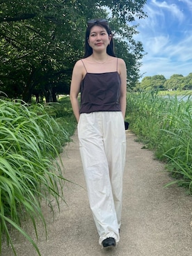 「アイテム（ブーツ）」を使った、Tokukoさん（レディース・155cm）の夏コーディネート