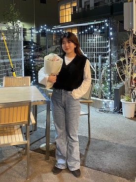 「春服デビュー宣言」｜「アイテム（モカシン/デッキシューズ）」を使った、Tokukoさん（レディース・154cm）の春コーディネート
