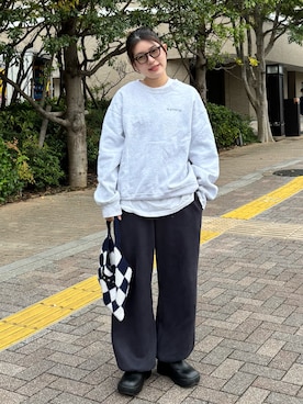 「Supreme （シュプリーム）のアイテム」を使った、Tokukoさん（レディース・155cm）の秋コーディネート