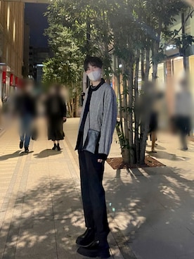 「YSL（ワイエスエル）のアイテム（ブルゾン）」を使った、托托/tottoさん（メンズ・173cm）の秋コーディネート