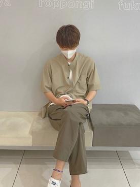 「Onitsuka Tiger（オニツカタイガー）のアイテム（スリッポン）」を使った、reiさん（メンズ・176cm）の夏コーディネート