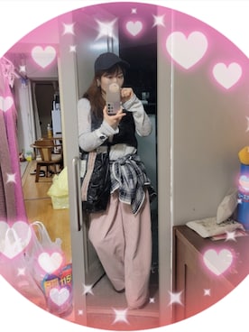 「アイテム（バンダナ/スカーフ）」を使った、atsukoさん（レディース・157cm）の秋コーディネート