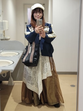 「FUNALIVE（ファンアライブ）のアイテム」を使った、atsukoさん（レディース・157cm）の冬コーディネート