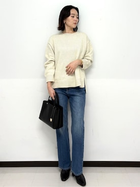 「OPAQUE.CLIP（オペークドットクリップ）のアイテム」を使った、Hazukiさん（レディース・166cm）の冬コーディネート