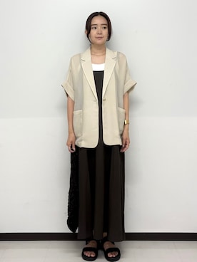 「OPAQUE.CLIP（オペークドットクリップ）のアイテム」を使った、Hazukiさん（レディース・166cm）の夏コーディネート