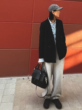 「アイテム（キャップ）」を使った、mayuさん（レディース・165cm）の秋コーディネート