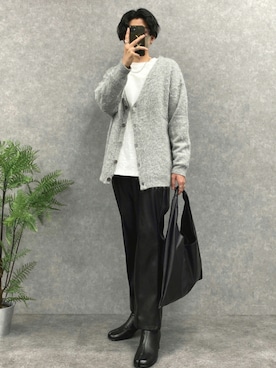 「Ellno Loset（エルノロゼット）のアイテム（ハンドバッグ）」を使った、syogoさん（メンズ・180cm）の秋コーディネート