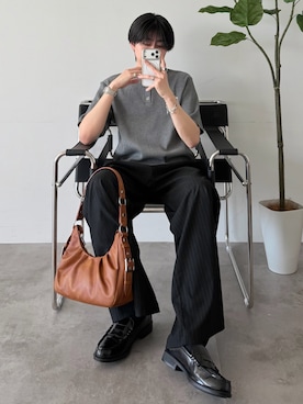 「selle glant（セレグランテ）のアイテム」を使った、syogoさん（メンズ・180cm）の春コーディネート