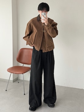 「アイテム（スラックス）」を使った、syogoさん（メンズ・180cm）の春コーディネート