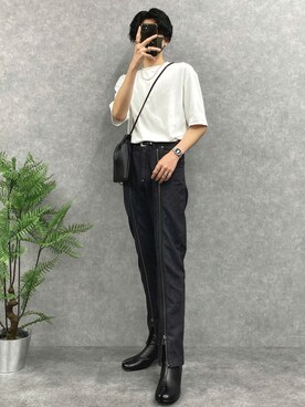 「G.O.C（ジーオーシー）のアイテム（デニムパンツ）」を使った、syogoさん（メンズ・180cm）の夏コーディネート
