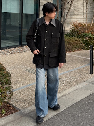 「selle glant(セレグランテ)のSIDE DESIGN TUCK HALF MOON BAG/サイドデザインタックハーフムーンバッグ(ハンドバッグ)」を使った、syogoさん(メンズ・180cm)の春コーディネート