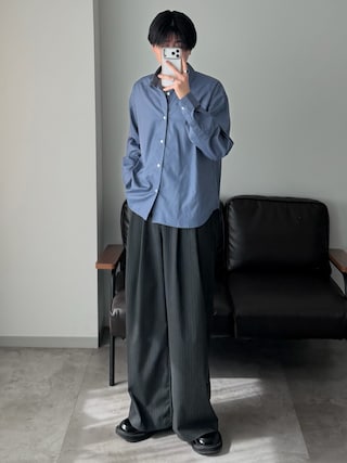 「selle glant（セレグランテ）のASSORT BASIC REGULAR SHIRT/アソートベーシックレギュラーシャツ（シャツ/ブラウス）」を使った、syogoさん（メンズ・180cm）の冬コーディネート