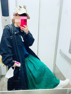 「ナイキスニーカー」｜「アイテム（その他アウター）」を使った、こにーさん（レディース・153cm）の春コーディネート