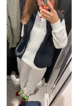 「Honeys（ハニーズ）のアイテム（スウェットパンツ）」を使った、こにーさん（レディース・153cm）の冬コーディネート