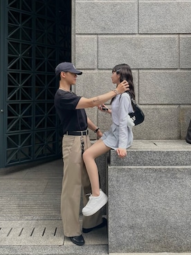 「ZARA（ザラ）のアイテム」を使った、momoさん（レディース・158cm）の夏コーディネート