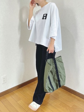 「HWG_5（エイチダブルゴー）のアイテム」を使った、あゆさん（レディース・157cm）の夏コーディネート