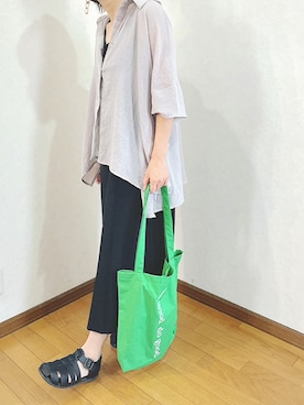 「antiqua（アンティカ）のアイテム（サロペット/オーバーオール）」を使った、あゆさん（レディース・157cm）の夏コーディネート