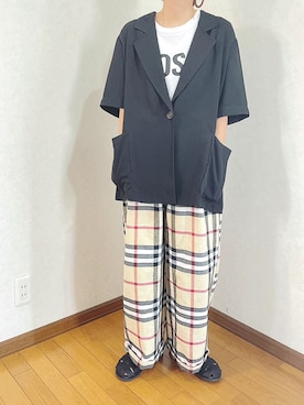 「NOMINE（ノミネ）のアイテム（ジャケット/アウター）」を使った、あゆさん（レディース・157cm）の夏コーディネート