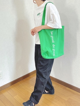 「Americana」｜「アイテム（サンダル）」を使った、あゆさん（レディース・157cm）の夏コーディネート