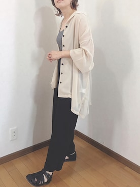 「antiqua」｜「アイテム（オールインワン・サロペット）」を使った、あゆさん（レディース・157cm）の夏コーディネート