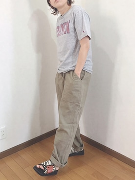 「SHAKA（シャカ）のアイテム（シューズ）」を使った、あゆさん（レディース・157cm）の夏コーディネート