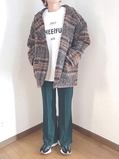 フレームワーク 24AW セミフレアパンツ センタープレス ストレッチ 日本製 日本製」 パンツ ストレッチパンツ レディース きれいめ